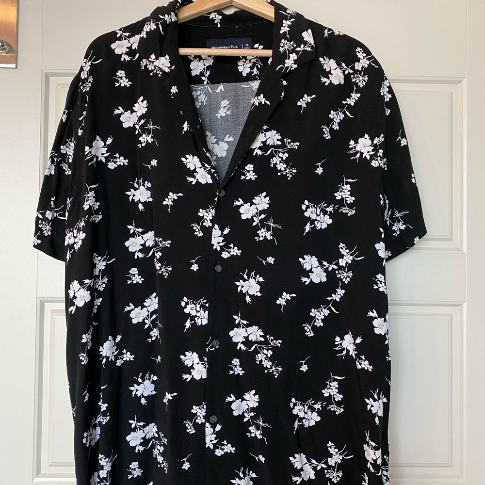 Abercrombie floral button up shirt